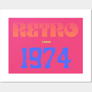 Retro Birthyear 1974 Posters and Art